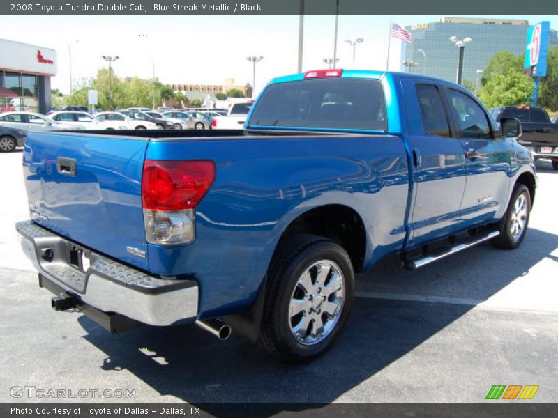 Blue Streak Metallic / Black 2008 Toyota Tundra Double Cab