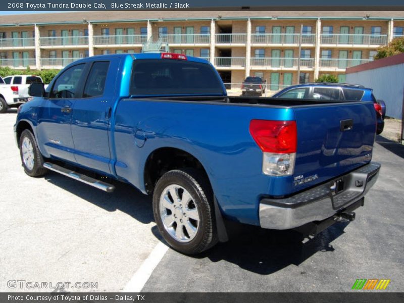 Blue Streak Metallic / Black 2008 Toyota Tundra Double Cab