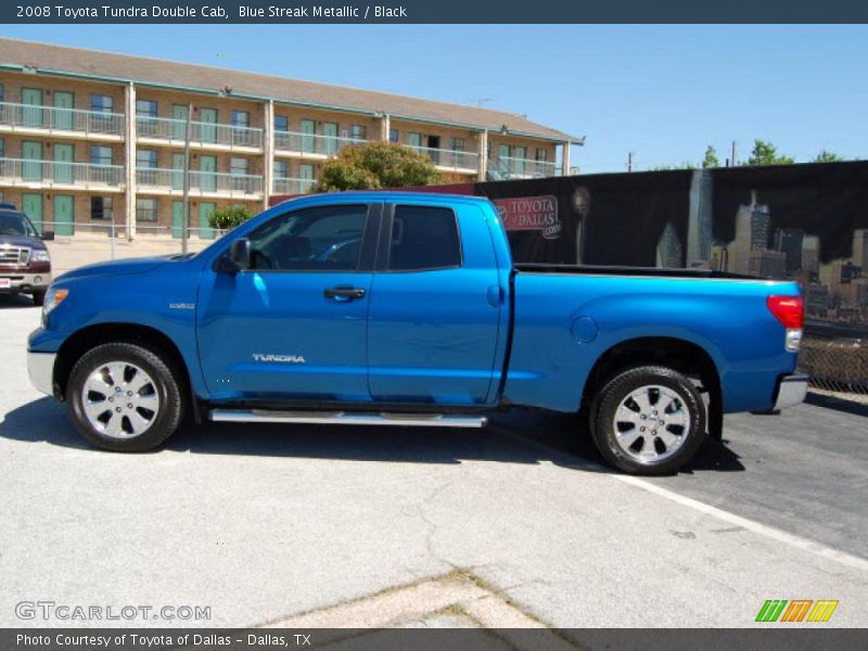 Blue Streak Metallic / Black 2008 Toyota Tundra Double Cab