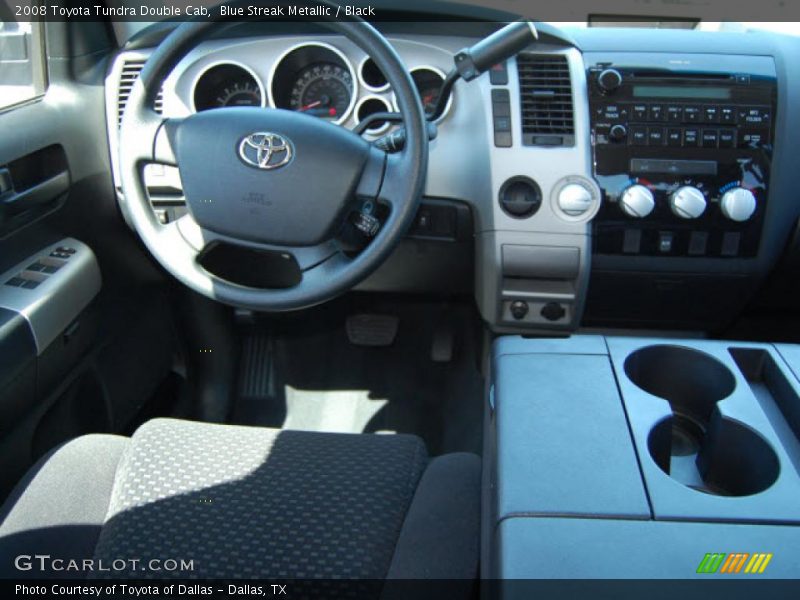Blue Streak Metallic / Black 2008 Toyota Tundra Double Cab