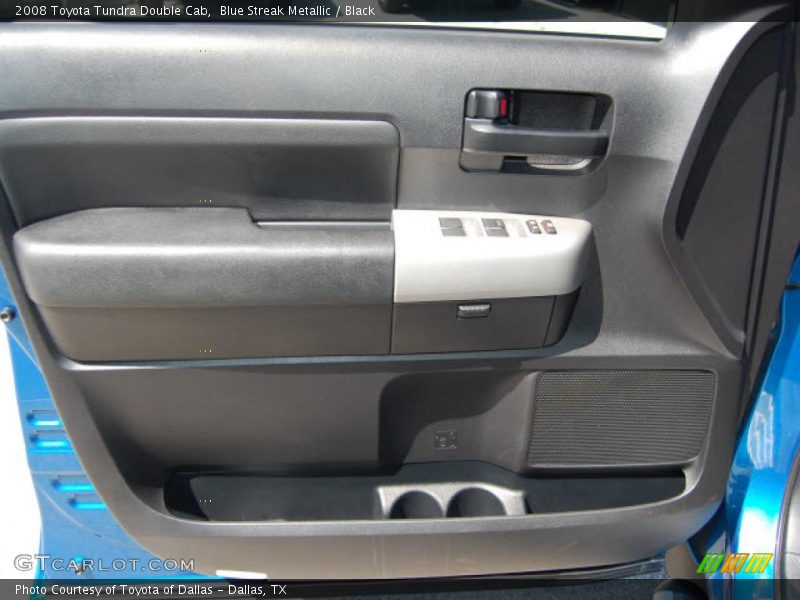 Blue Streak Metallic / Black 2008 Toyota Tundra Double Cab