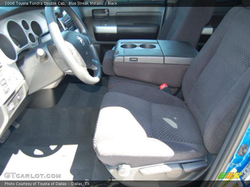 Blue Streak Metallic / Black 2008 Toyota Tundra Double Cab
