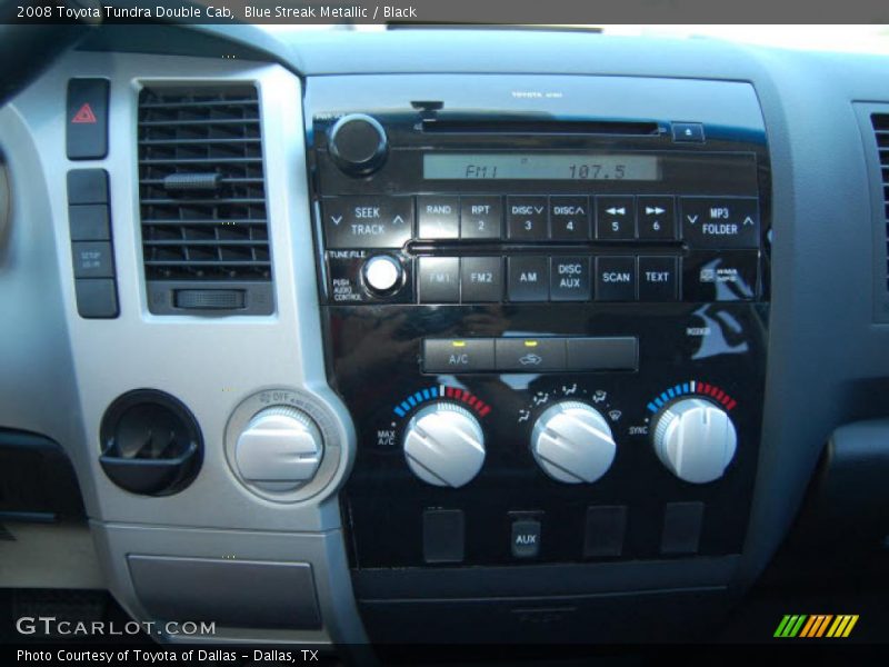Blue Streak Metallic / Black 2008 Toyota Tundra Double Cab