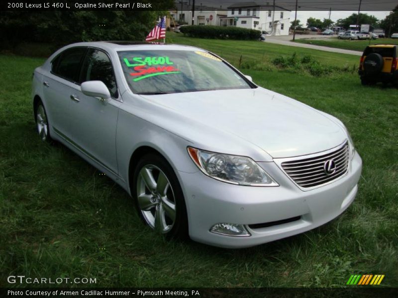 Opaline Silver Pearl / Black 2008 Lexus LS 460 L