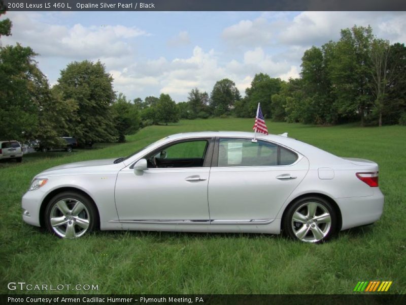 Opaline Silver Pearl / Black 2008 Lexus LS 460 L