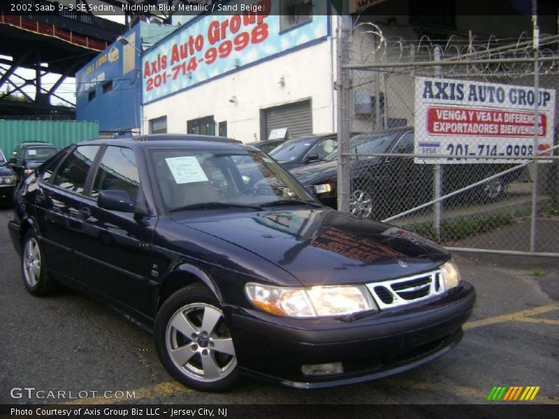 Midnight Blue Metallic / Sand Beige 2002 Saab 9-3 SE Sedan