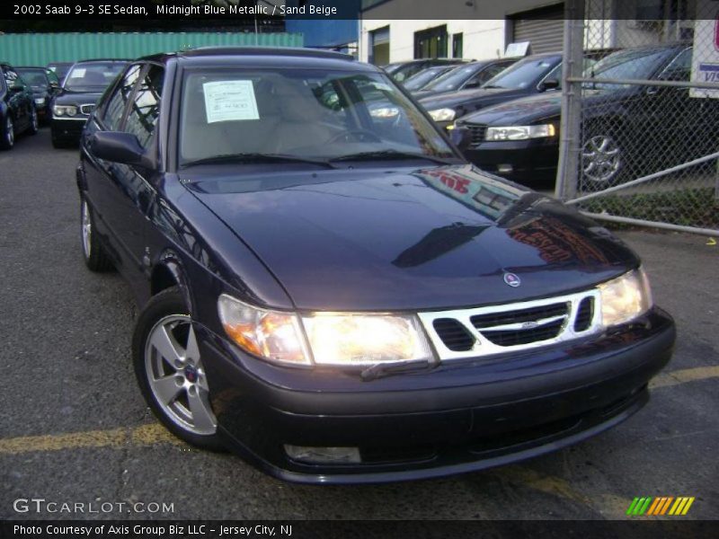 Midnight Blue Metallic / Sand Beige 2002 Saab 9-3 SE Sedan
