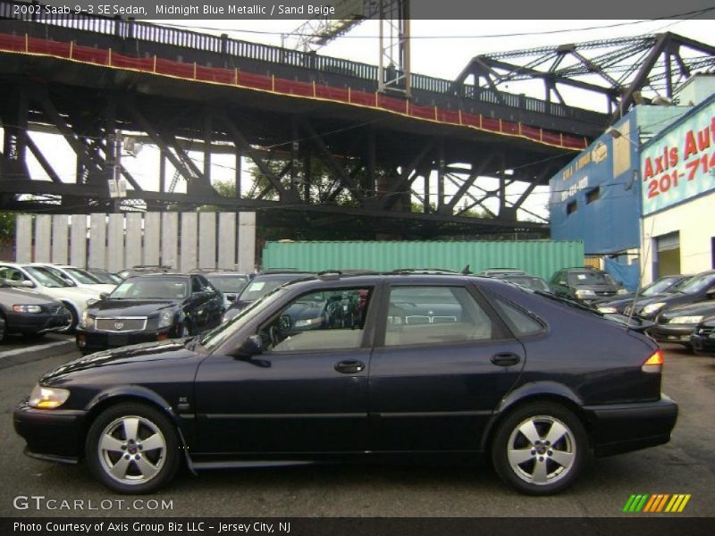 Midnight Blue Metallic / Sand Beige 2002 Saab 9-3 SE Sedan