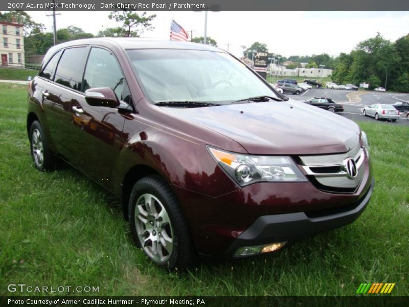 Dark Cherry Red Pearl / Parchment 2007 Acura MDX Technology