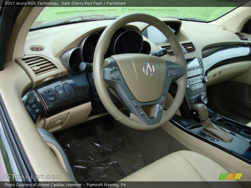 Dark Cherry Red Pearl / Parchment 2007 Acura MDX Technology