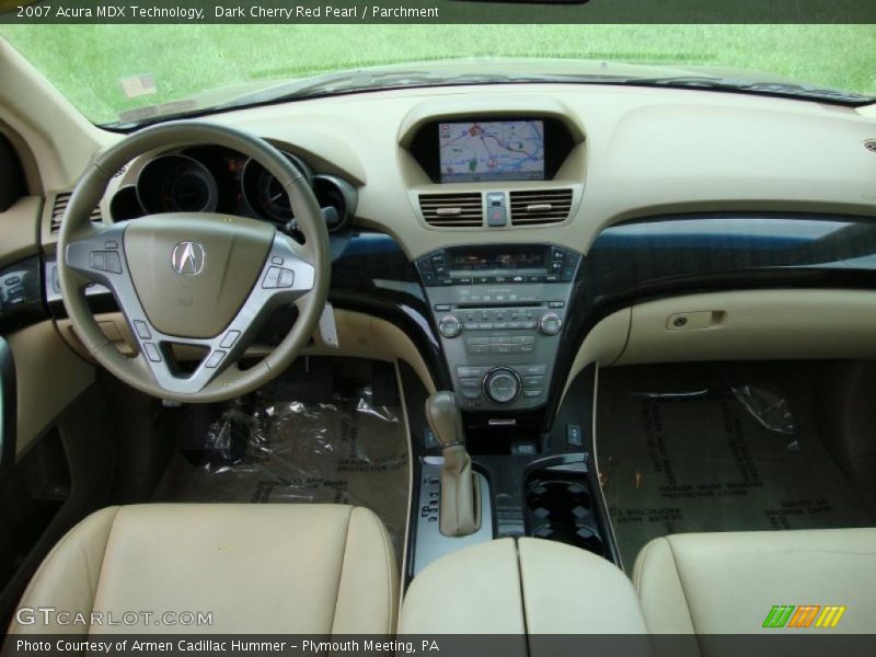 Dark Cherry Red Pearl / Parchment 2007 Acura MDX Technology