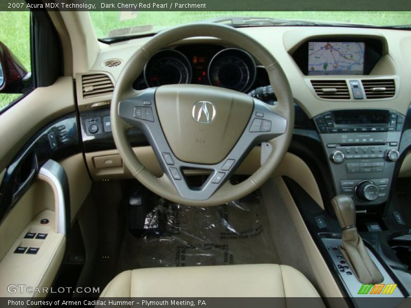 Dark Cherry Red Pearl / Parchment 2007 Acura MDX Technology