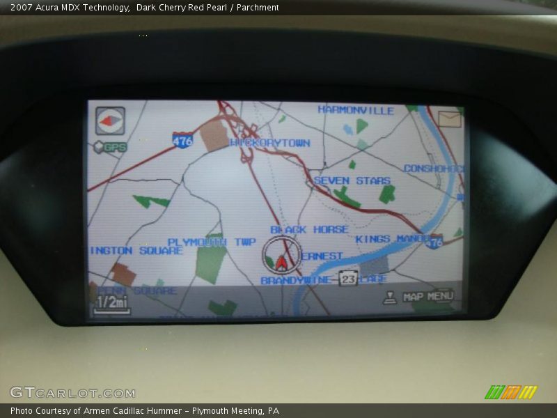 Dark Cherry Red Pearl / Parchment 2007 Acura MDX Technology