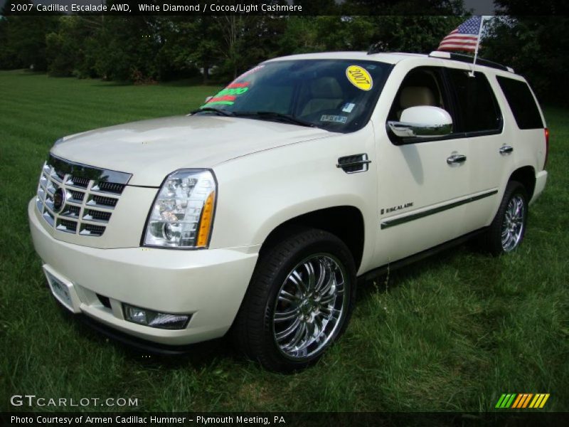 White Diamond / Cocoa/Light Cashmere 2007 Cadillac Escalade AWD