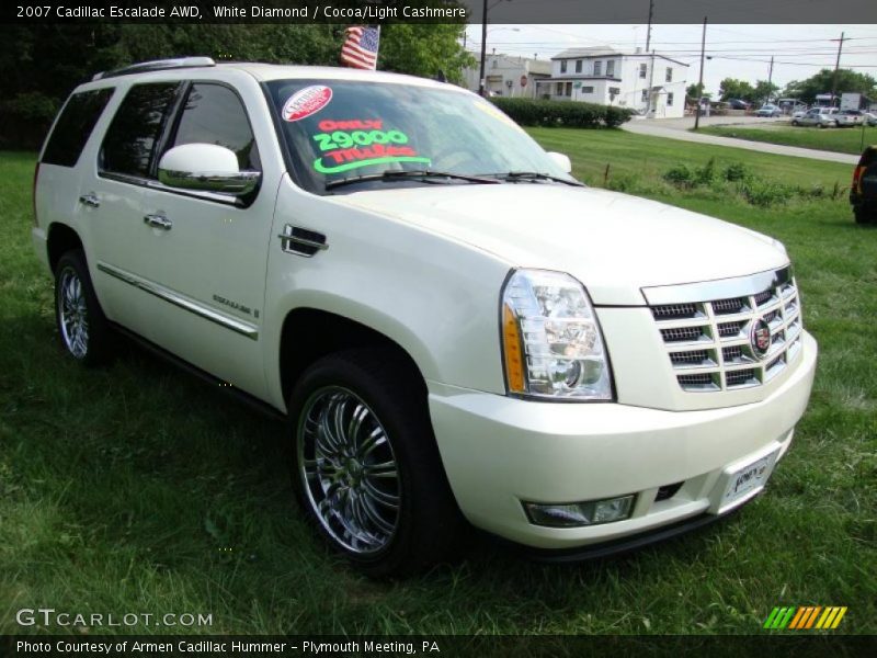 White Diamond / Cocoa/Light Cashmere 2007 Cadillac Escalade AWD