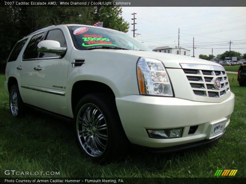White Diamond / Cocoa/Light Cashmere 2007 Cadillac Escalade AWD