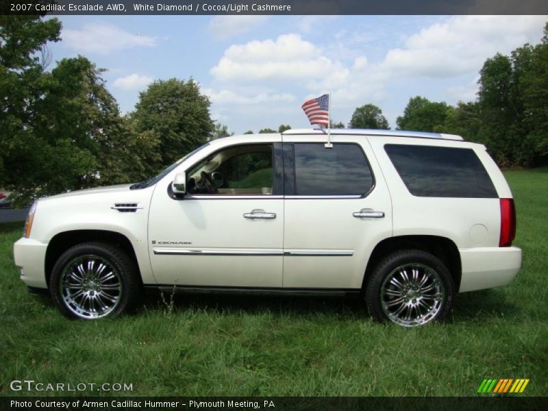 White Diamond / Cocoa/Light Cashmere 2007 Cadillac Escalade AWD
