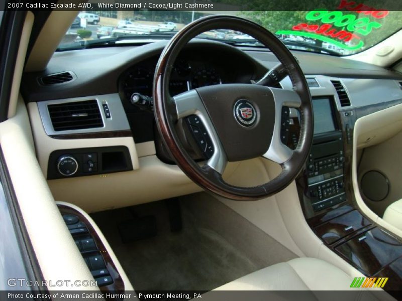White Diamond / Cocoa/Light Cashmere 2007 Cadillac Escalade AWD