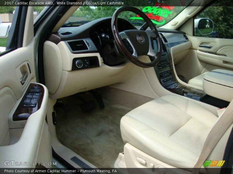 White Diamond / Cocoa/Light Cashmere 2007 Cadillac Escalade AWD