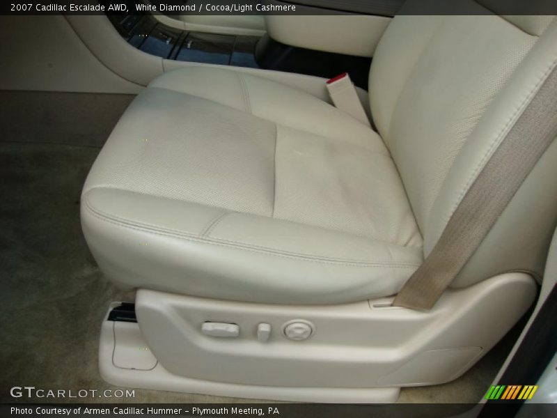White Diamond / Cocoa/Light Cashmere 2007 Cadillac Escalade AWD