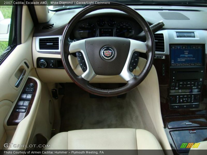 White Diamond / Cocoa/Light Cashmere 2007 Cadillac Escalade AWD