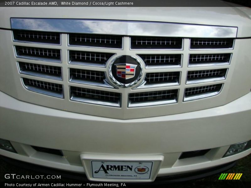 White Diamond / Cocoa/Light Cashmere 2007 Cadillac Escalade AWD