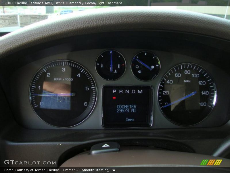 White Diamond / Cocoa/Light Cashmere 2007 Cadillac Escalade AWD