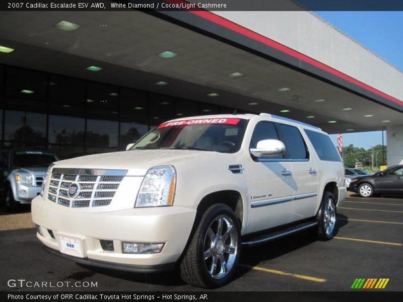 White Diamond / Cocoa/Light Cashmere 2007 Cadillac Escalade ESV AWD
