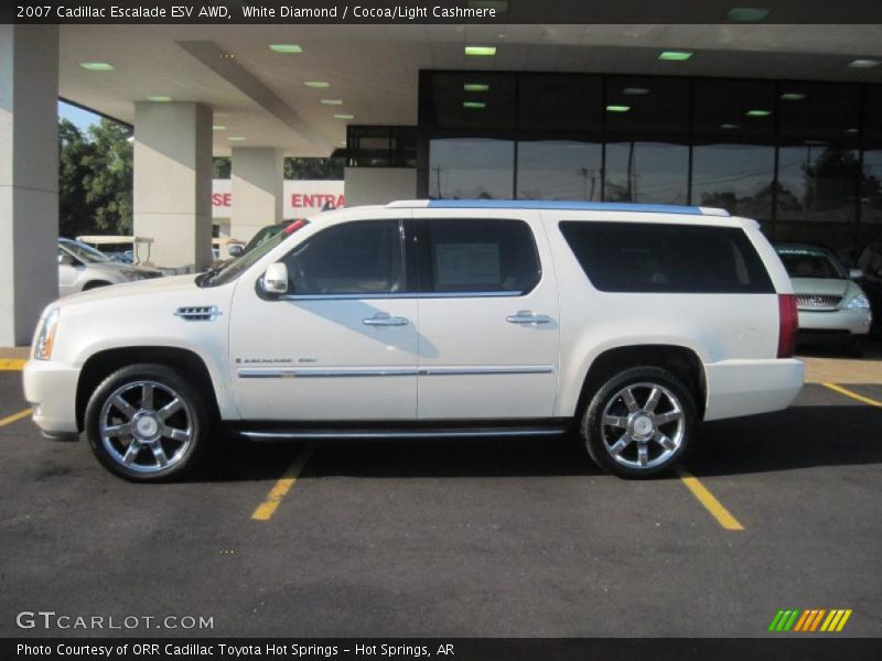 White Diamond / Cocoa/Light Cashmere 2007 Cadillac Escalade ESV AWD