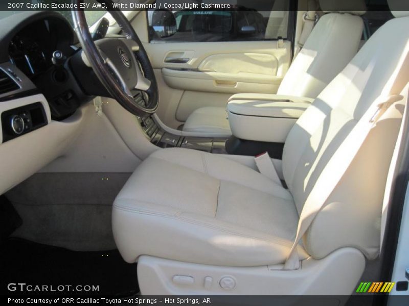 White Diamond / Cocoa/Light Cashmere 2007 Cadillac Escalade ESV AWD