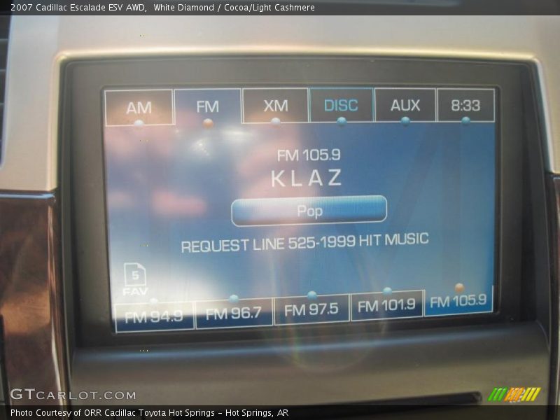 White Diamond / Cocoa/Light Cashmere 2007 Cadillac Escalade ESV AWD