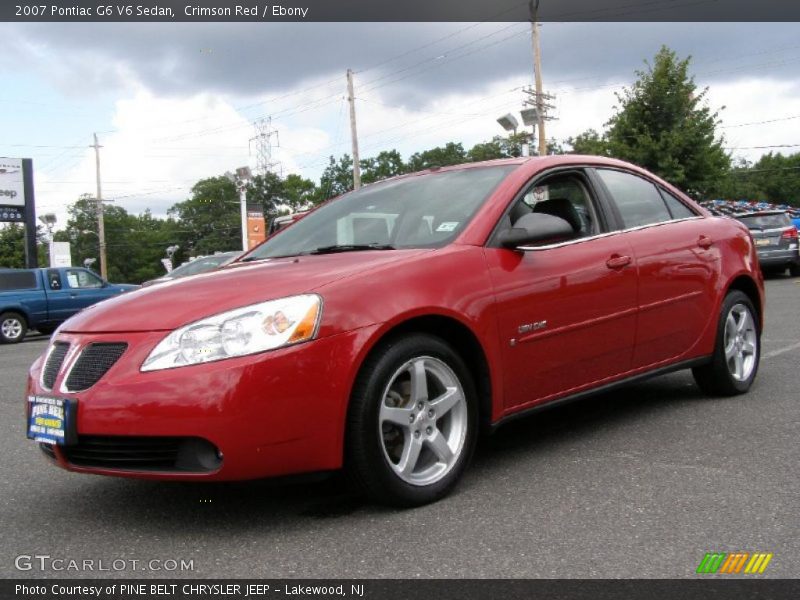 Crimson Red / Ebony 2007 Pontiac G6 V6 Sedan