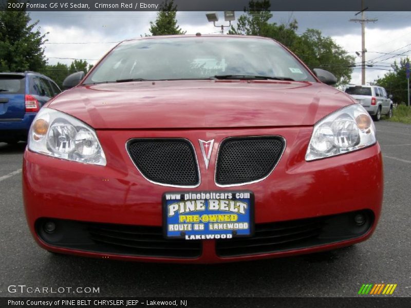 Crimson Red / Ebony 2007 Pontiac G6 V6 Sedan