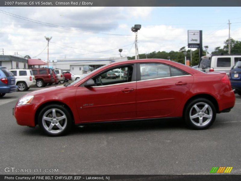 Crimson Red / Ebony 2007 Pontiac G6 V6 Sedan