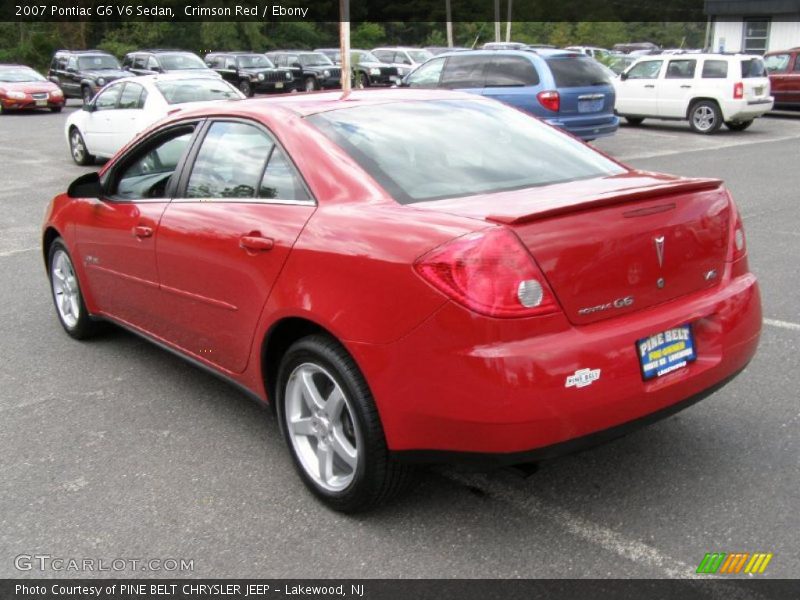 Crimson Red / Ebony 2007 Pontiac G6 V6 Sedan