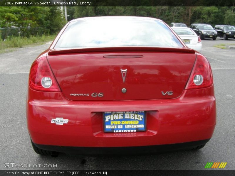 Crimson Red / Ebony 2007 Pontiac G6 V6 Sedan