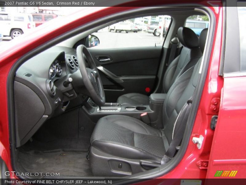 Crimson Red / Ebony 2007 Pontiac G6 V6 Sedan