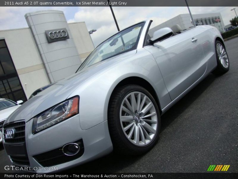 Ice Silver Metallic / Light Grey 2011 Audi A5 2.0T quattro Convertible