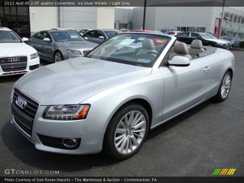 Ice Silver Metallic / Light Grey 2011 Audi A5 2.0T quattro Convertible