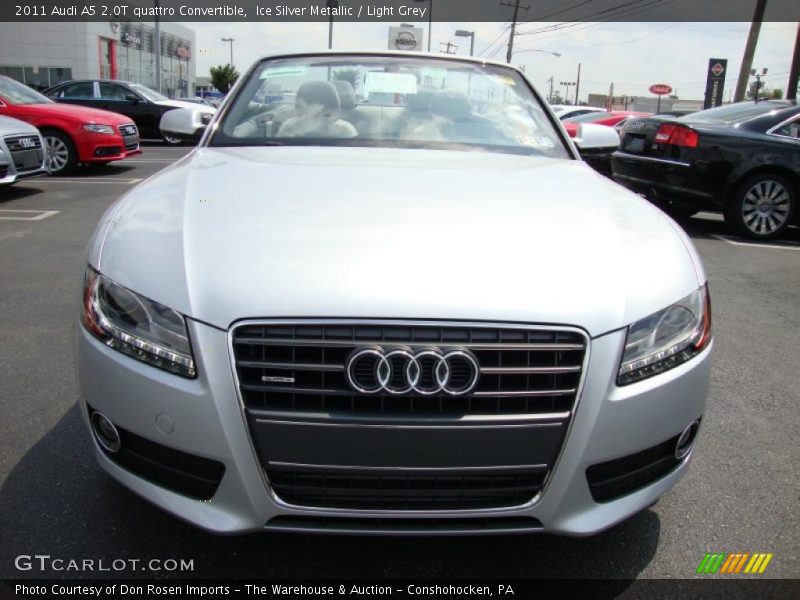 Ice Silver Metallic / Light Grey 2011 Audi A5 2.0T quattro Convertible