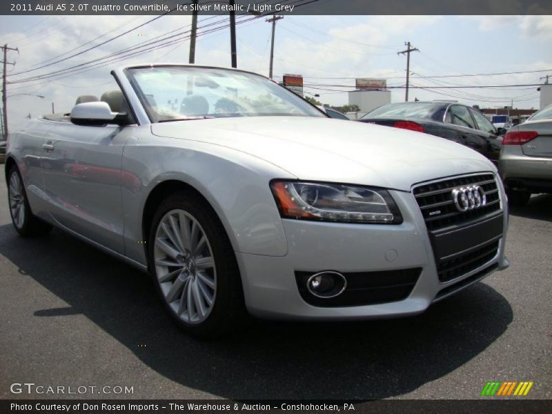 Ice Silver Metallic / Light Grey 2011 Audi A5 2.0T quattro Convertible