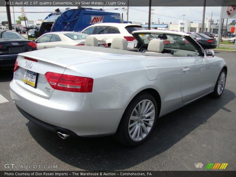 Ice Silver Metallic / Light Grey 2011 Audi A5 2.0T quattro Convertible