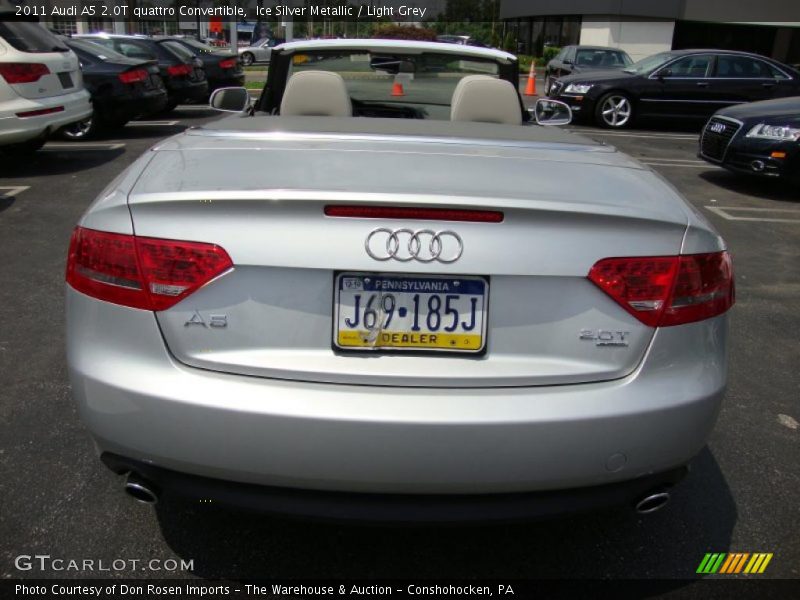Ice Silver Metallic / Light Grey 2011 Audi A5 2.0T quattro Convertible