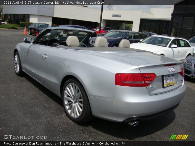 Ice Silver Metallic / Light Grey 2011 Audi A5 2.0T quattro Convertible