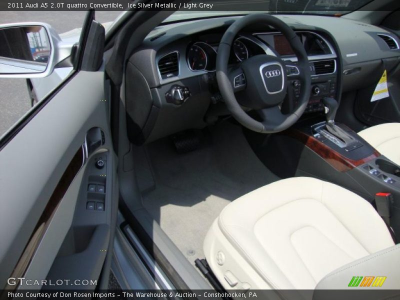 Ice Silver Metallic / Light Grey 2011 Audi A5 2.0T quattro Convertible