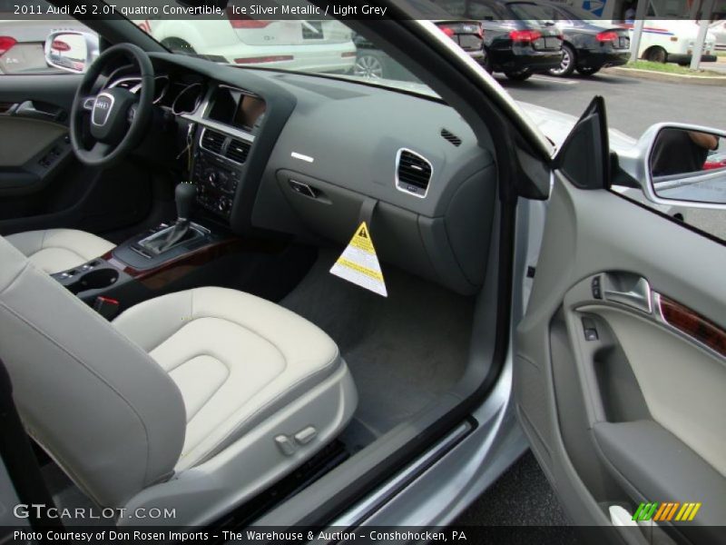 Ice Silver Metallic / Light Grey 2011 Audi A5 2.0T quattro Convertible