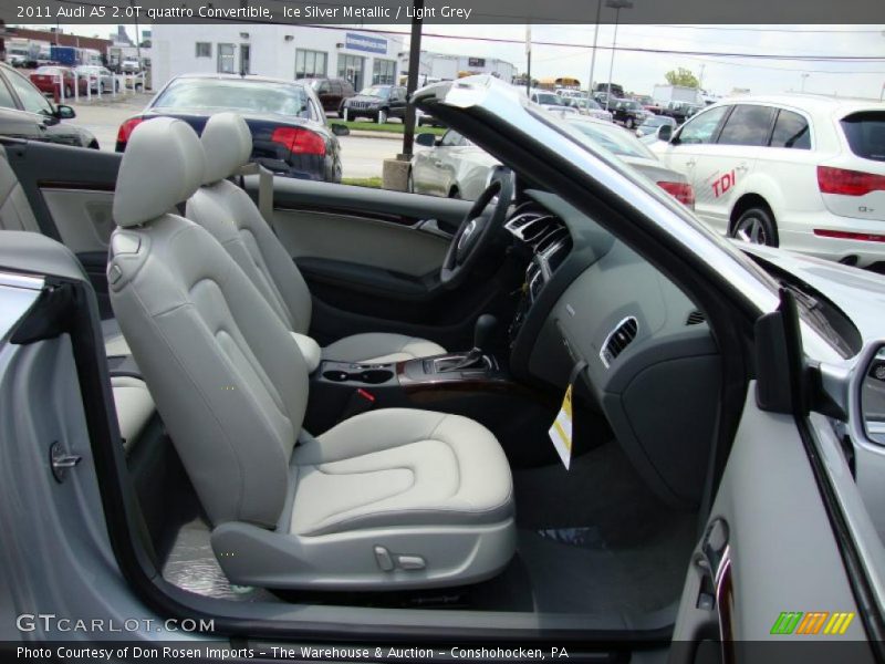 Ice Silver Metallic / Light Grey 2011 Audi A5 2.0T quattro Convertible