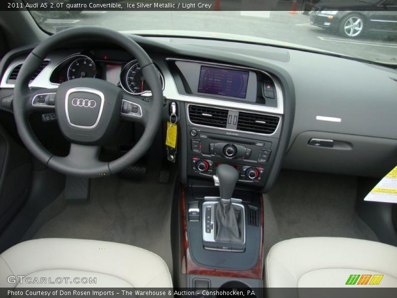 Ice Silver Metallic / Light Grey 2011 Audi A5 2.0T quattro Convertible