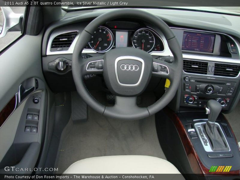 Ice Silver Metallic / Light Grey 2011 Audi A5 2.0T quattro Convertible
