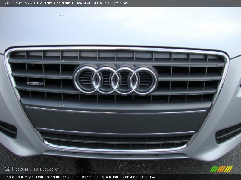 Ice Silver Metallic / Light Grey 2011 Audi A5 2.0T quattro Convertible